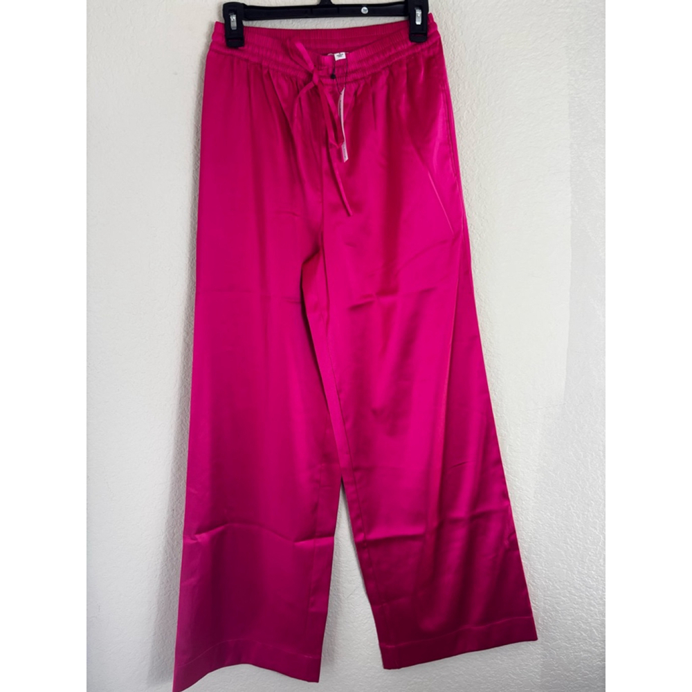 Women's Porsha Williams The Drop Pants Size S Hot Pink Drawstring - Picture 2 of 7